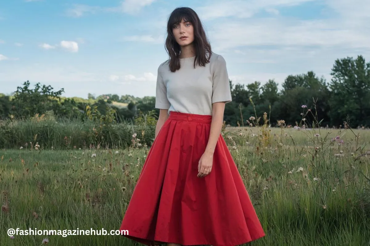 shein red skirts